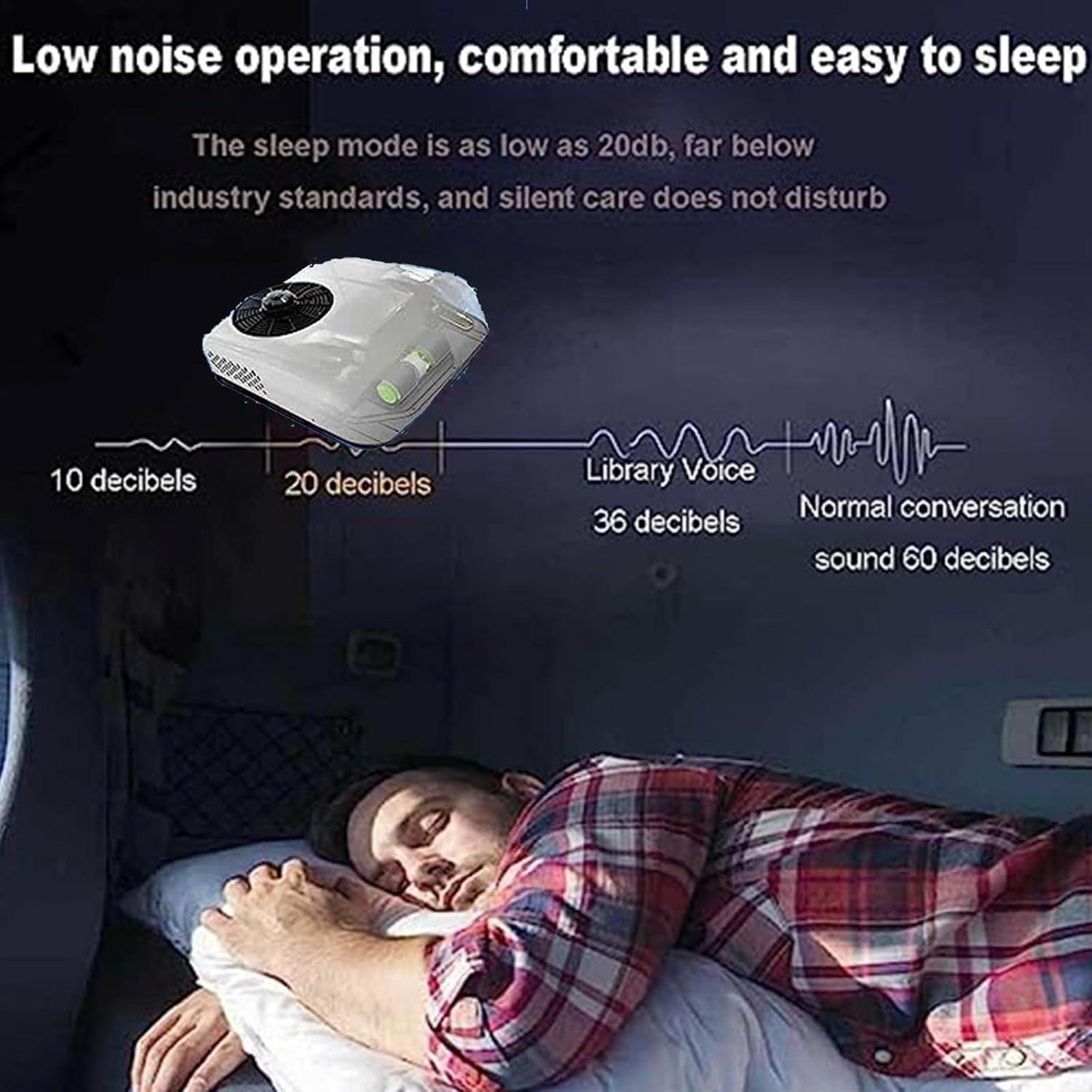 image:imageDC RV Climatiseur 2 en 1 Toit avec Refroidissement et Chauffage Climatiseur Stationnement lectrique CampingCar Systme Climatisation pour Voiture RV Camion Camper White12VRed