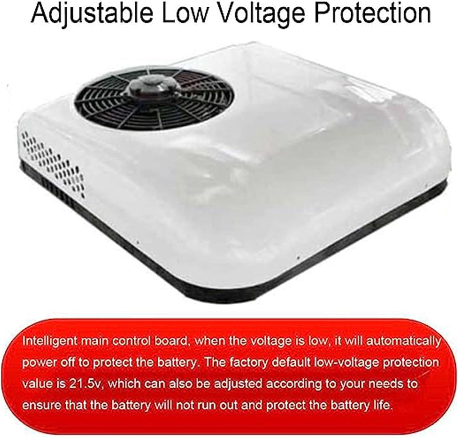 image:imageDC RV Climatiseur 2 en 1 Toit avec Refroidissement et Chauffage Climatiseur Stationnement lectrique CampingCar Systme Climatisation pour Voiture RV Camion Camper White12VWhite