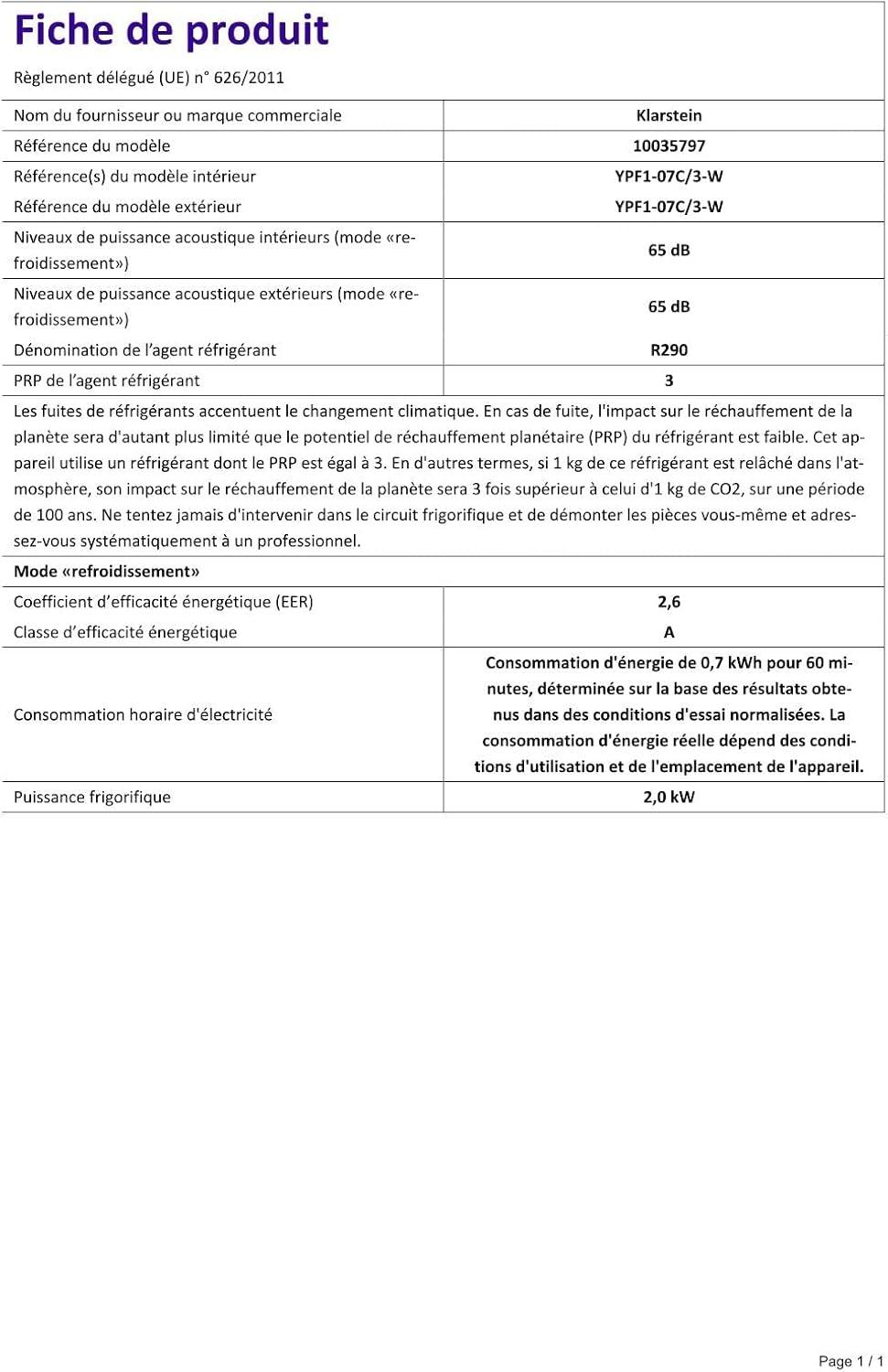 image:imageKlarstein Climatiseur Mobile Silencieux Smart Climatiseur 4 en 1 Mode Nuit Dshumidificateur Ventilateur Mini Climatisation Faible Conso Evacuation Clim Portable 12000 BTU ClimatiseursNoir