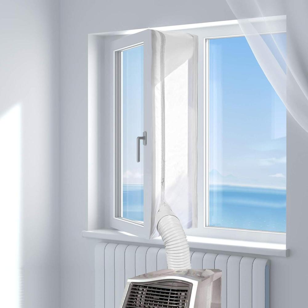 image:image600CM Tissu De Calfeutrage pour Fentres pour Climatiseur Mobile et ScheLinge Fonctionne avec Toutes Les Units de Climatisation Mobiles Installation FacileFentre 300CM