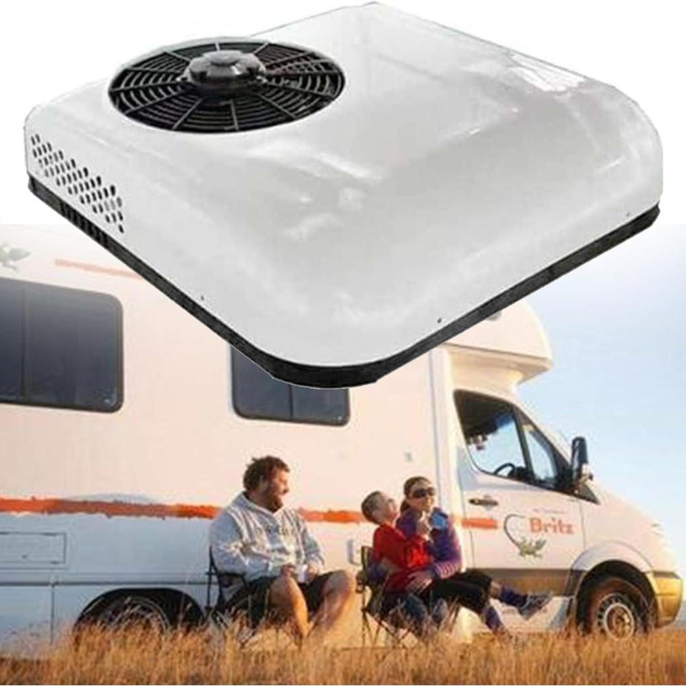image:imageDC RV Climatiseur 2 en 1 Toit avec Refroidissement et Chauffage Climatiseur Stationnement lectrique CampingCar Systme Climatisation pour Voiture RV Camion Camper White12VWhite