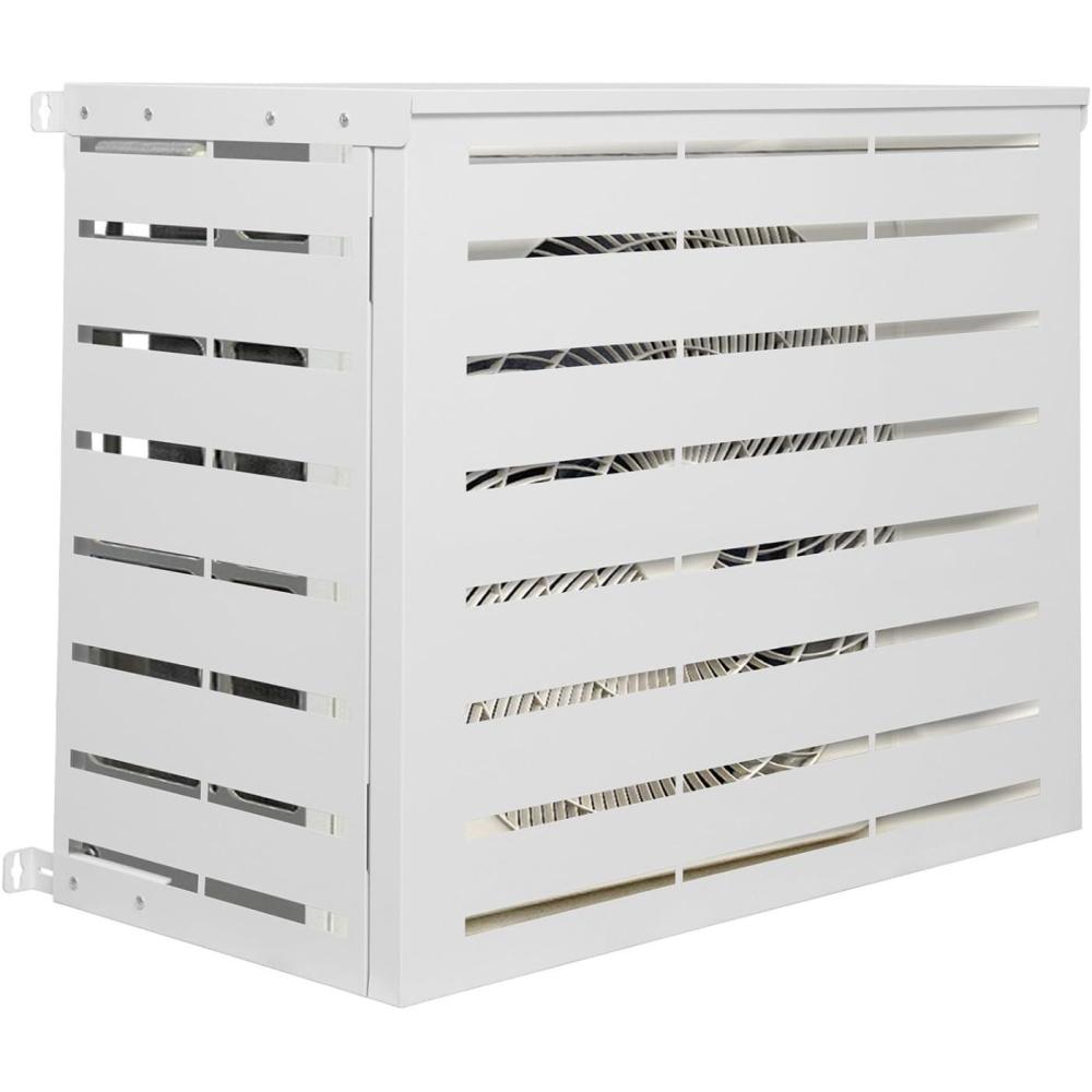 image:imageIDMarket Cache climatiseur en mtal blanc protection unit extrieur 95 x 50 x 80 cm