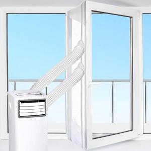 600CM Tissu De Calfeutrage pour Fenêtres pour Climatiseur Mobile et Sèche-Linge – Fonctionne avec Toutes Les Unités de Climatisation Mobiles, Installation Facile(560cm)