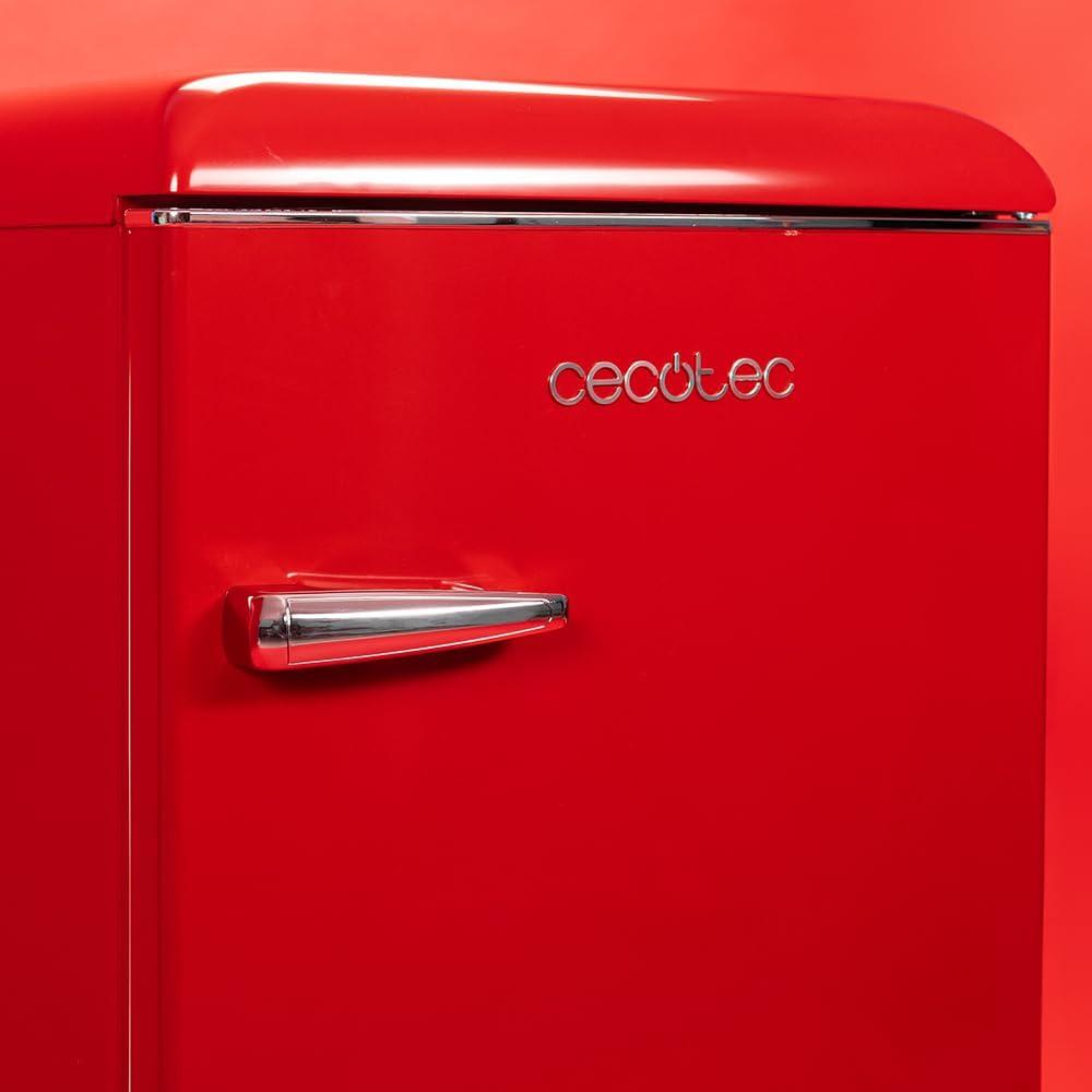 image:imageCecotec Mini Frigo Rfrigrateur Rtro Bolero CoolMarket TT Origin 110 Noir E Mini Frigo Rtro avec une capacit de 110L Classe E Icebox LED intrieur Poigne Chrome Plateaux en VerreRouge