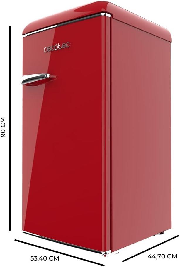 image:imageCecotec Mini Frigo Rfrigrateur Rtro Bolero CoolMarket TT Origin 110 Noir E Mini Frigo Rtro avec une capacit de 110L Classe E Icebox LED intrieur Poigne Chrome Plateaux en VerreRouge