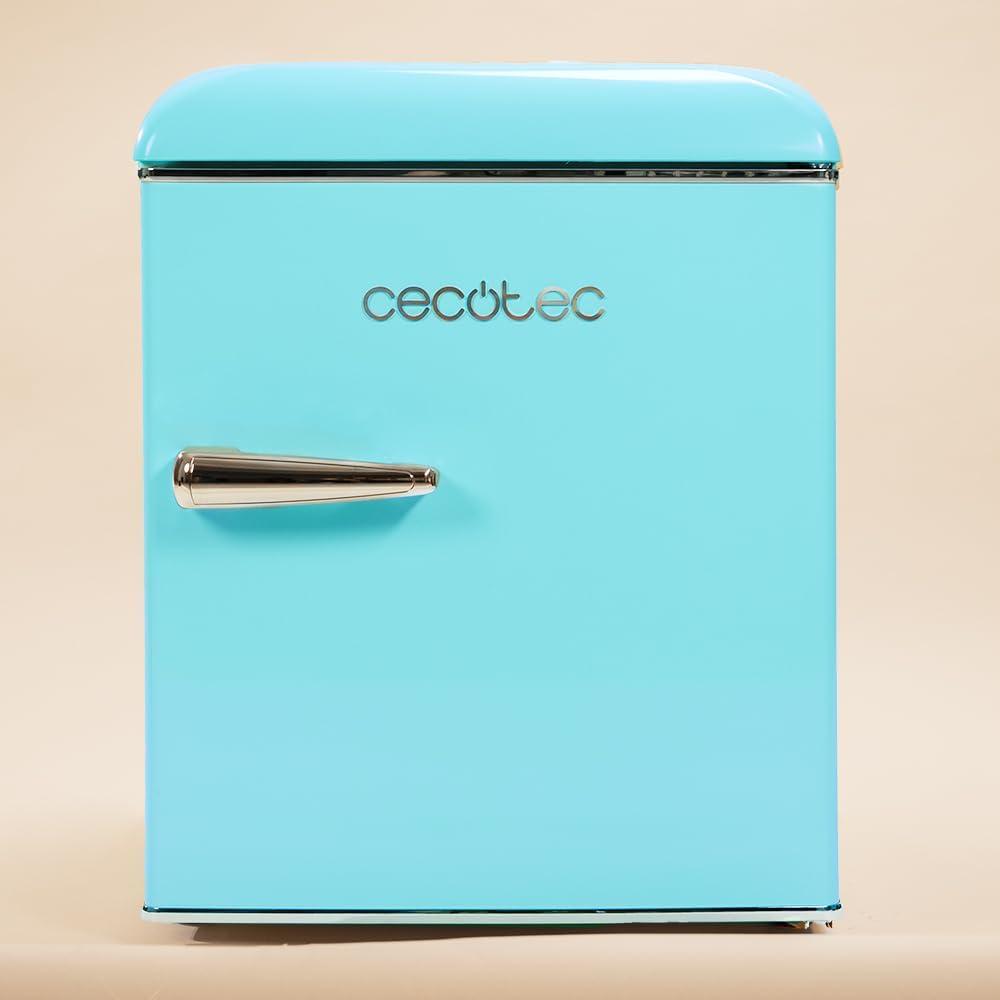 image:imageCecotec Mini Frigo Rfrigrateur Rtro Bolero CoolMarket TT Origin 110 Noir E Mini Frigo Rtro avec une capacit de 110L Classe E Icebox LED intrieur Poigne Chrome Plateaux en VerreBleu