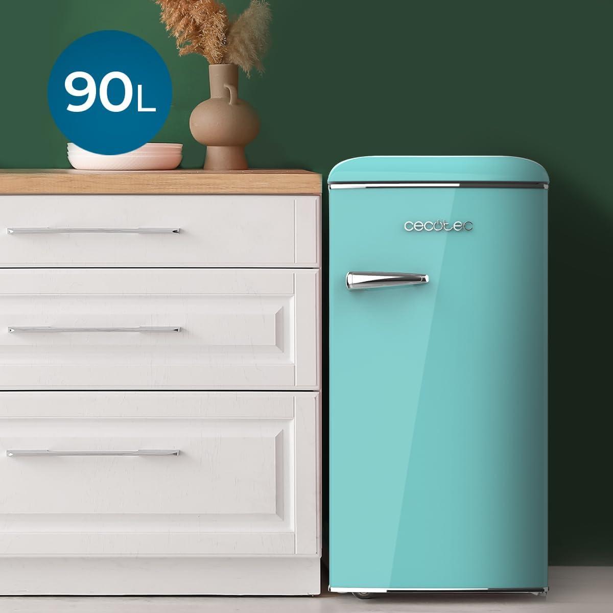 image:imageCecotec Mini Frigo Rfrigrateur Rtro Bolero CoolMarket TT Origin 110 Noir E Mini Frigo Rtro avec une capacit de 110L Classe E Icebox LED intrieur Poigne Chrome Plateaux en VerreVert