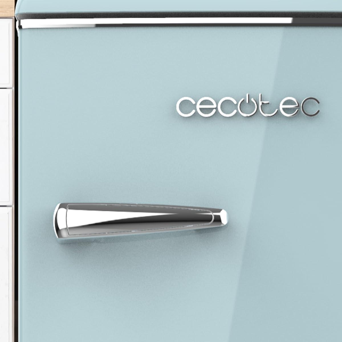 image:imageCecotec Mini Frigo Rfrigrateur Rtro Bolero CoolMarket TT Origin 110 Noir E Mini Frigo Rtro avec une capacit de 110L Classe E Icebox LED intrieur Poigne Chrome Plateaux en VerreBleu