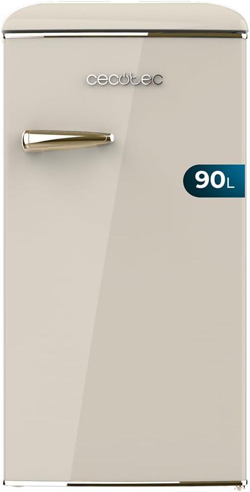 image:imageCecotec Mini Frigo Rfrigrateur Rtro Bolero CoolMarket TT Origin 110 Noir E Mini Frigo Rtro avec une capacit de 110L Classe E Icebox LED intrieur Poigne Chrome Plateaux en VerreBeige