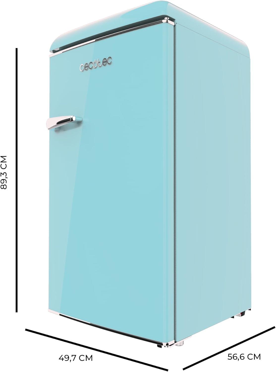 image:imageCecotec Mini Frigo Rfrigrateur Rtro Bolero CoolMarket TT Origin 110 Noir E Mini Frigo Rtro avec une capacit de 110L Classe E Icebox LED intrieur Poigne Chrome Plateaux en VerreBleu