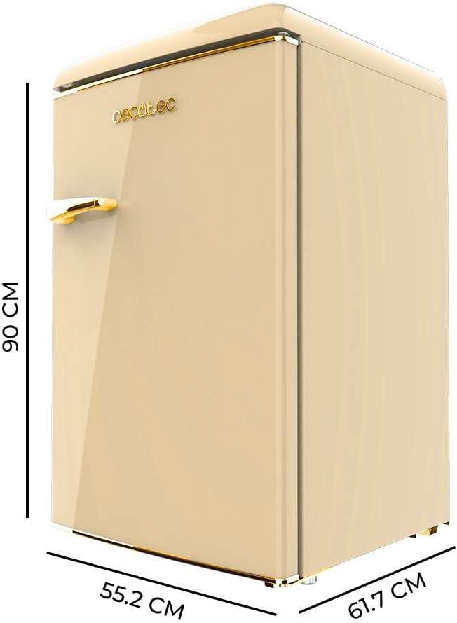 image:imageCecotec Mini Frigo Rfrigrateur Rtro Bolero CoolMarket TT Origin 110 Noir E Mini Frigo Rtro avec une capacit de 110L Classe E Icebox LED intrieur Poigne Chrome Plateaux en VerreBeige