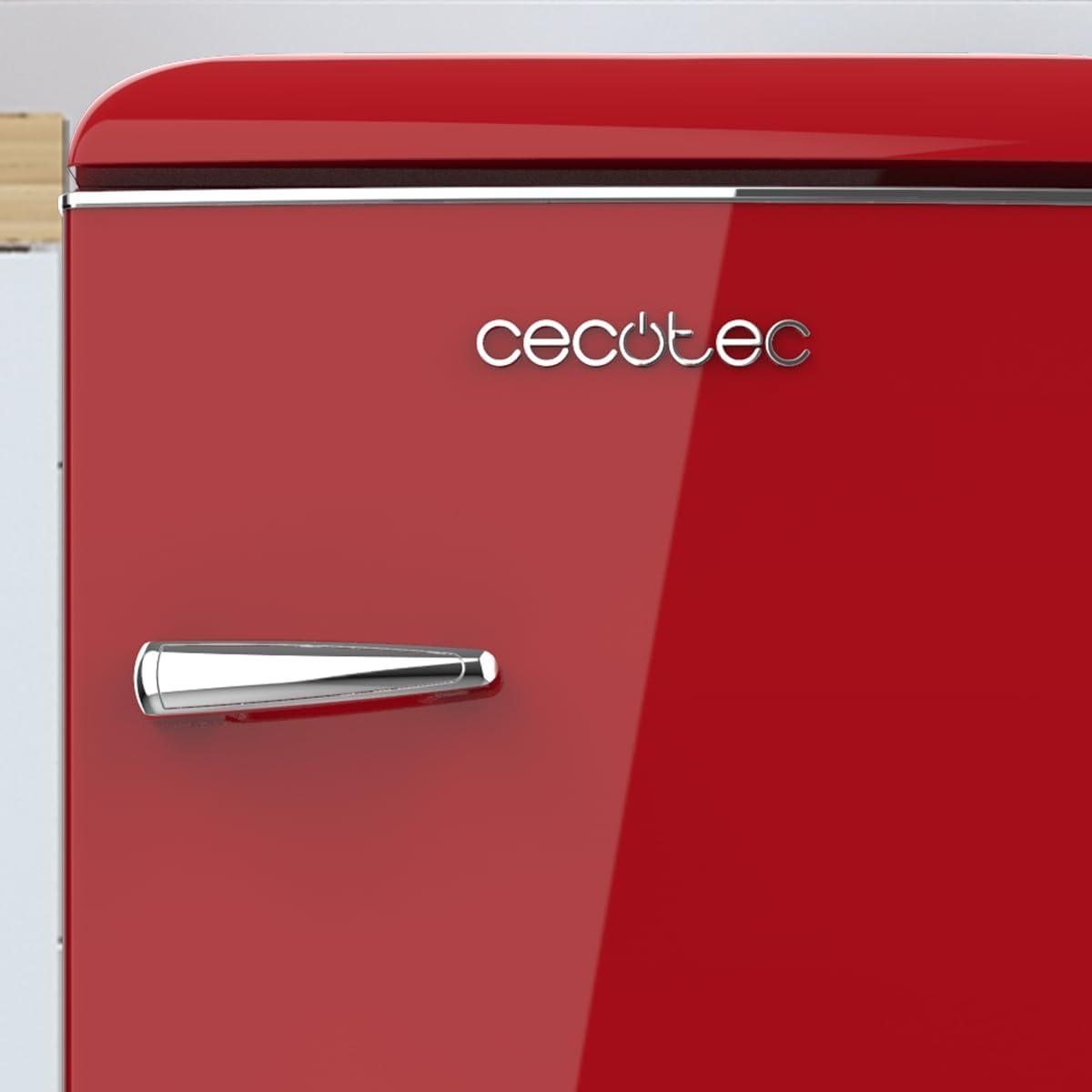 image:imageCecotec Mini Frigo Rfrigrateur Rtro Bolero CoolMarket TT Origin 110 Noir E Mini Frigo Rtro avec une capacit de 110L Classe E Icebox LED intrieur Poigne Chrome Plateaux en VerreRouge