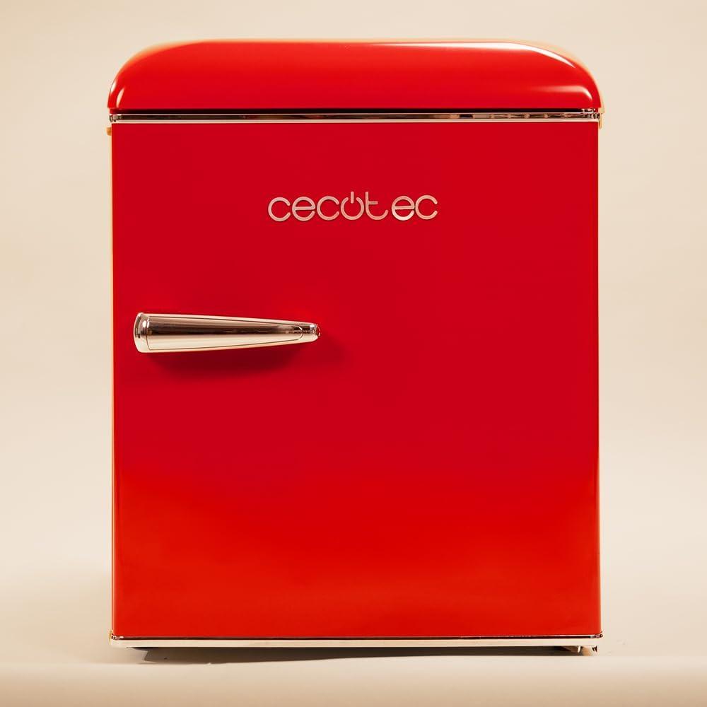 image:imageCecotec Mini Frigo Rfrigrateur Rtro Bolero CoolMarket TT Origin 110 Noir E Mini Frigo Rtro avec une capacit de 110L Classe E Icebox LED intrieur Poigne Chrome Plateaux en VerreRouge