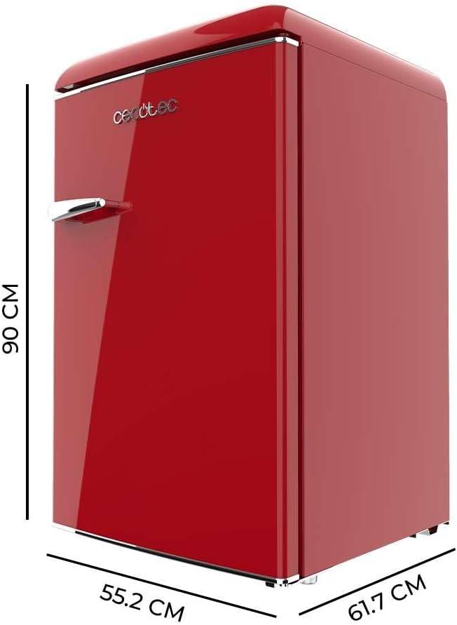 image:imageCecotec Mini Frigo Rfrigrateur Rtro Bolero CoolMarket TT Origin 110 Noir E Mini Frigo Rtro avec une capacit de 110L Classe E Icebox LED intrieur Poigne Chrome Plateaux en VerreRouge