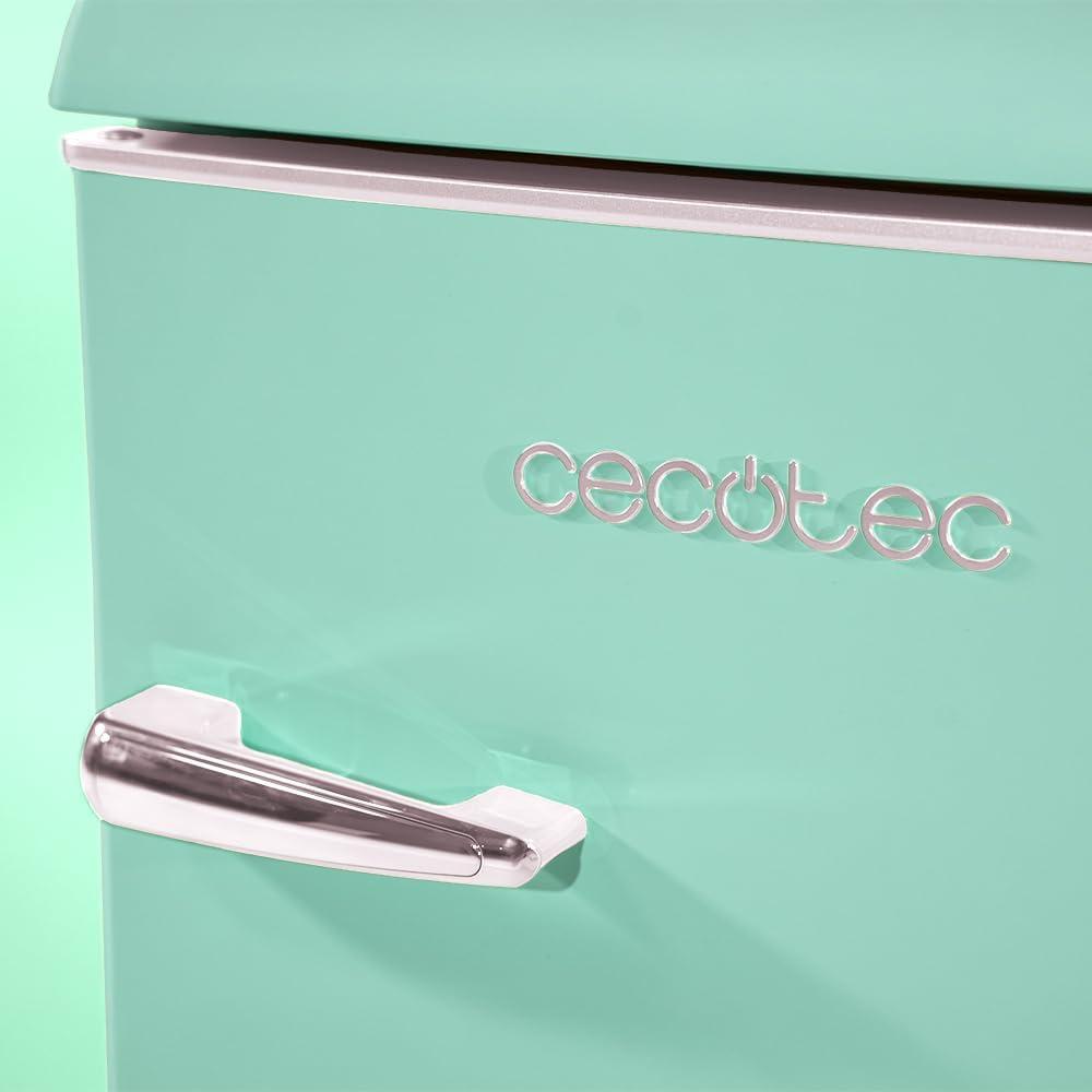 image:imageCecotec Mini Frigo Rfrigrateur Rtro Bolero CoolMarket TT Origin 110 Noir E Mini Frigo Rtro avec une capacit de 110L Classe E Icebox LED intrieur Poigne Chrome Plateaux en VerreVert