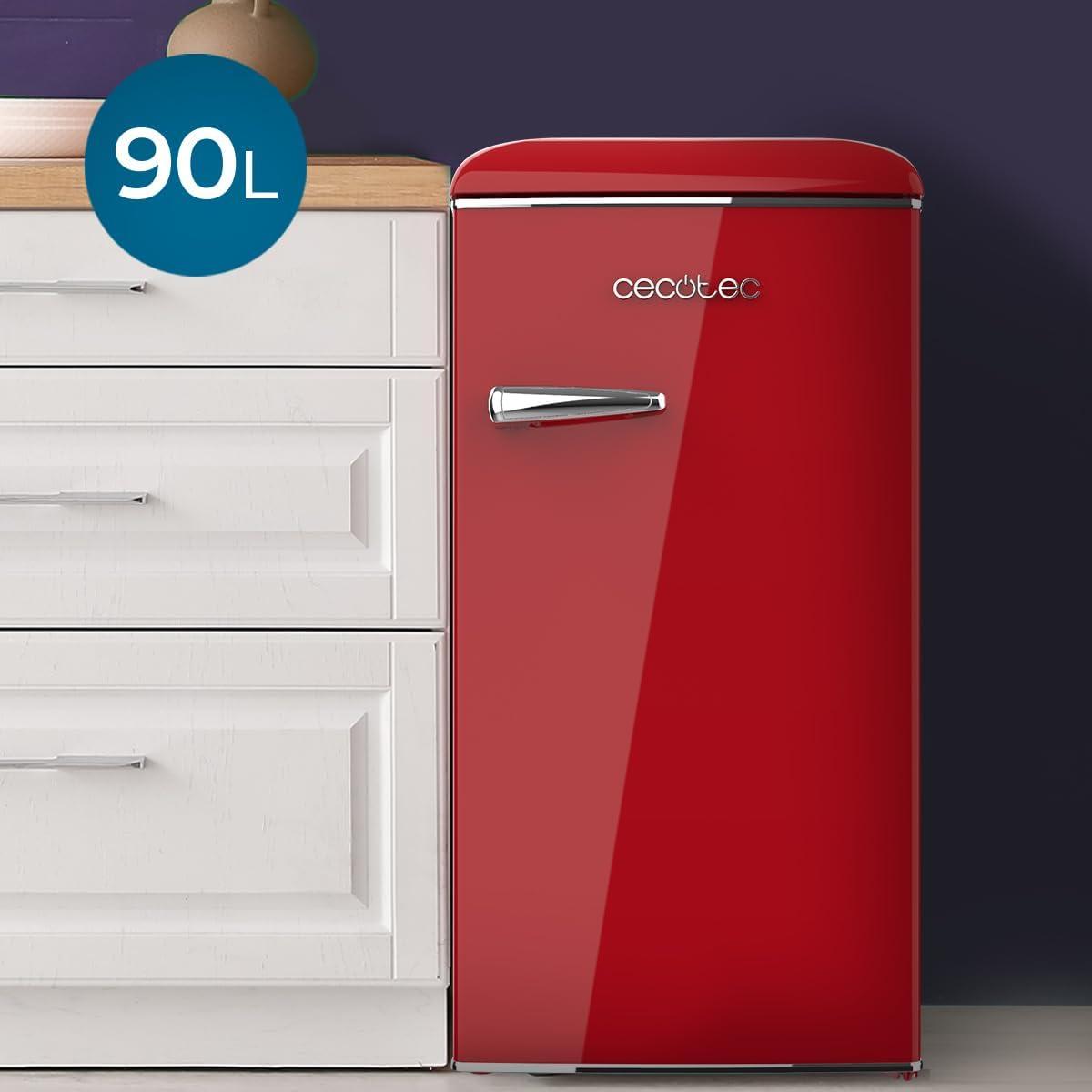 image:imageCecotec Mini Frigo Rfrigrateur Rtro Bolero CoolMarket TT Origin 110 Noir E Mini Frigo Rtro avec une capacit de 110L Classe E Icebox LED intrieur Poigne Chrome Plateaux en VerreRouge