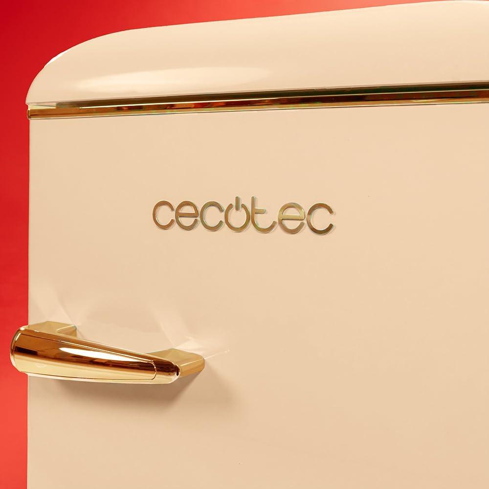 image:imageCecotec Mini Frigo Rfrigrateur Rtro Bolero CoolMarket TT Origin 110 Noir E Mini Frigo Rtro avec une capacit de 110L Classe E Icebox LED intrieur Poigne Chrome Plateaux en VerreBeige