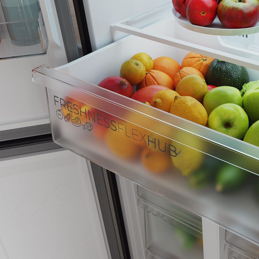 image:imageCecotec Rfrigrateur 4 Portes Total No Frost Bolero CoolMarket 4D 394 Inox E394 Litres Hauteur 170 cm et 70 cm Largeur Tiroir Temprature Variable Compresseur Inverter ATT AntibactrienInox