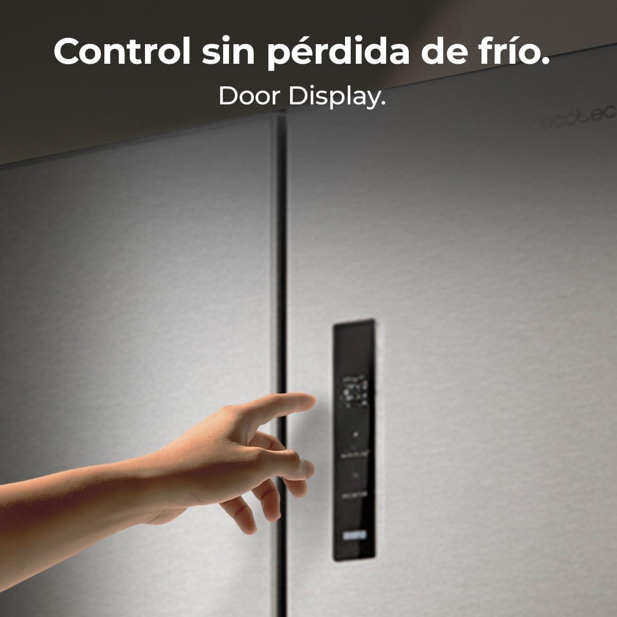 image:imageCecotec Rfrigrateur 4 Portes Total No Frost Bolero CoolMarket 4D 394 Inox E394 Litres Hauteur 170 cm et 70 cm Largeur Tiroir Temprature Variable Compresseur Inverter ATT AntibactrienInox