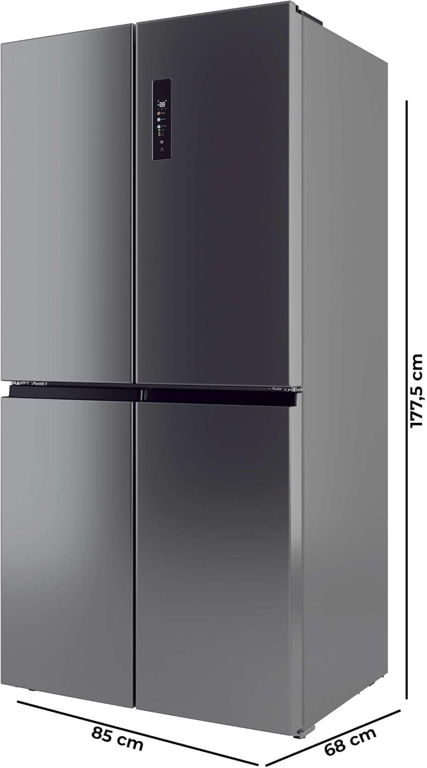 image:imageCecotec Rfrigrateur 4 Portes Total No Frost Bolero CoolMarket 4D 394 Inox E394 Litres Hauteur 170 cm et 70 cm Largeur Tiroir Temprature Variable Compresseur Inverter ATT AntibactrienInox