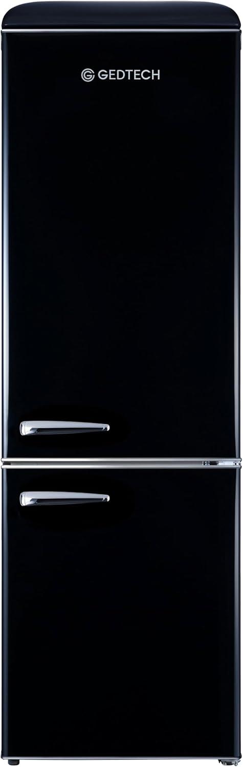 image:imageGEDTECH Refrigerateur combin vintage GCBV310CR Conglateur bas Crme Capacit 310 L Faible consoNoir