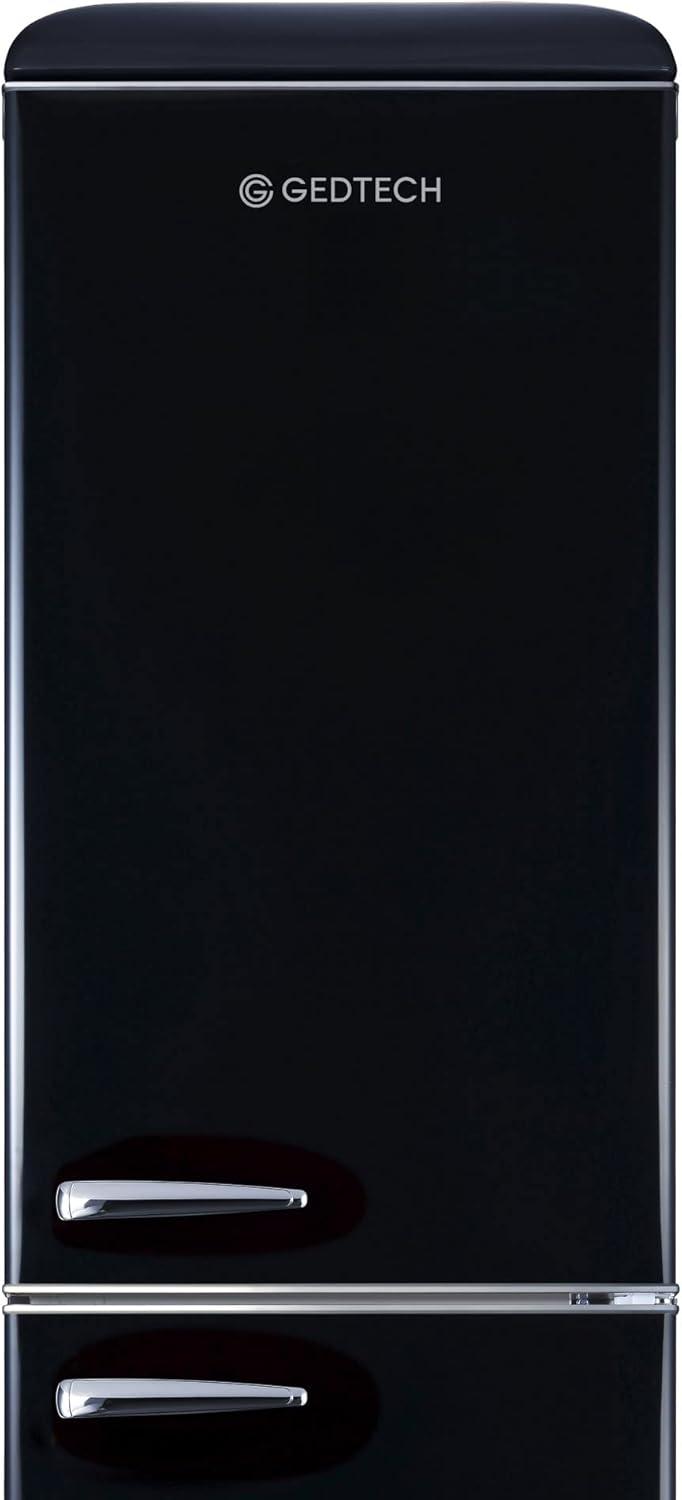 image:imageGEDTECH Refrigerateur combin vintage GCBV310CR Conglateur bas Crme Capacit 310 L Faible consoNoir