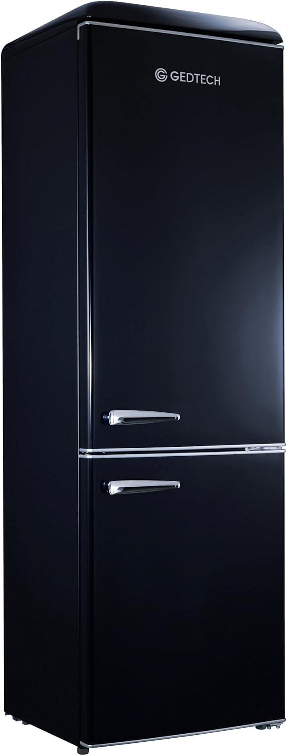 image:imageGEDTECH Refrigerateur combin vintage GCBV310CR Conglateur bas Crme Capacit 310 L Faible consoNoir
