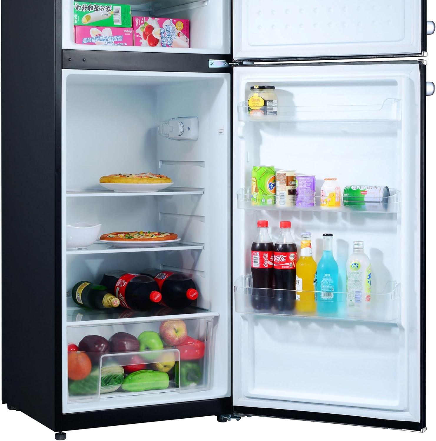 image:imageGEDTECH Refrigerateur combin vintage GCBV310CR Conglateur bas Crme Capacit 310 L Faible consoNoir