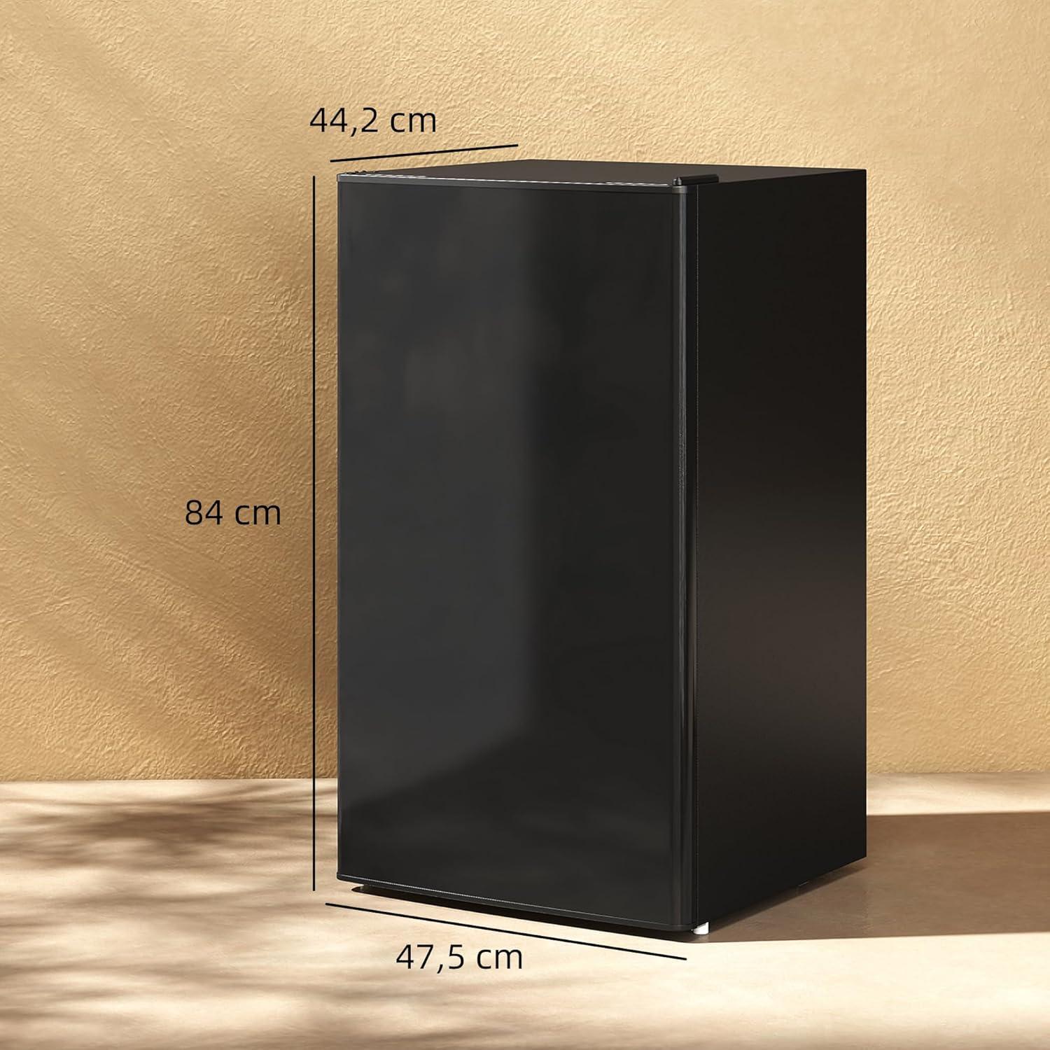image:imageHOMCOM Rfrigrateur conglateur petit rfrigrateur une porte 91 L tagres modulables compartiment conglateur design souscomptoir noirNoir