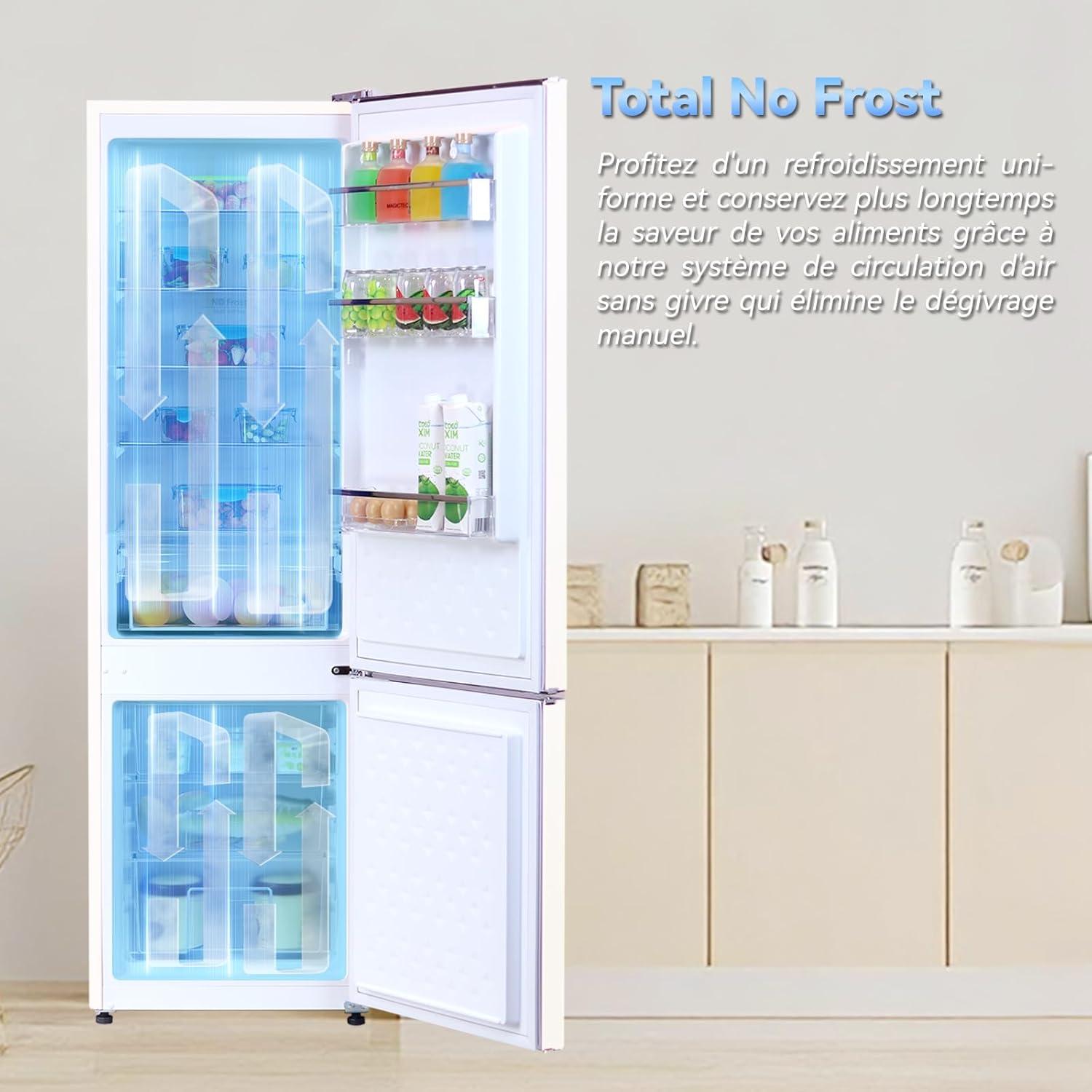 image:imagemagictec Frigo vintageRetro rfrigrateur congelateur 120 L 88 L32 L congelateur Low Frost Combinaison refrigerateur conglateur Design vintage clairage LED Vert matchaBeige