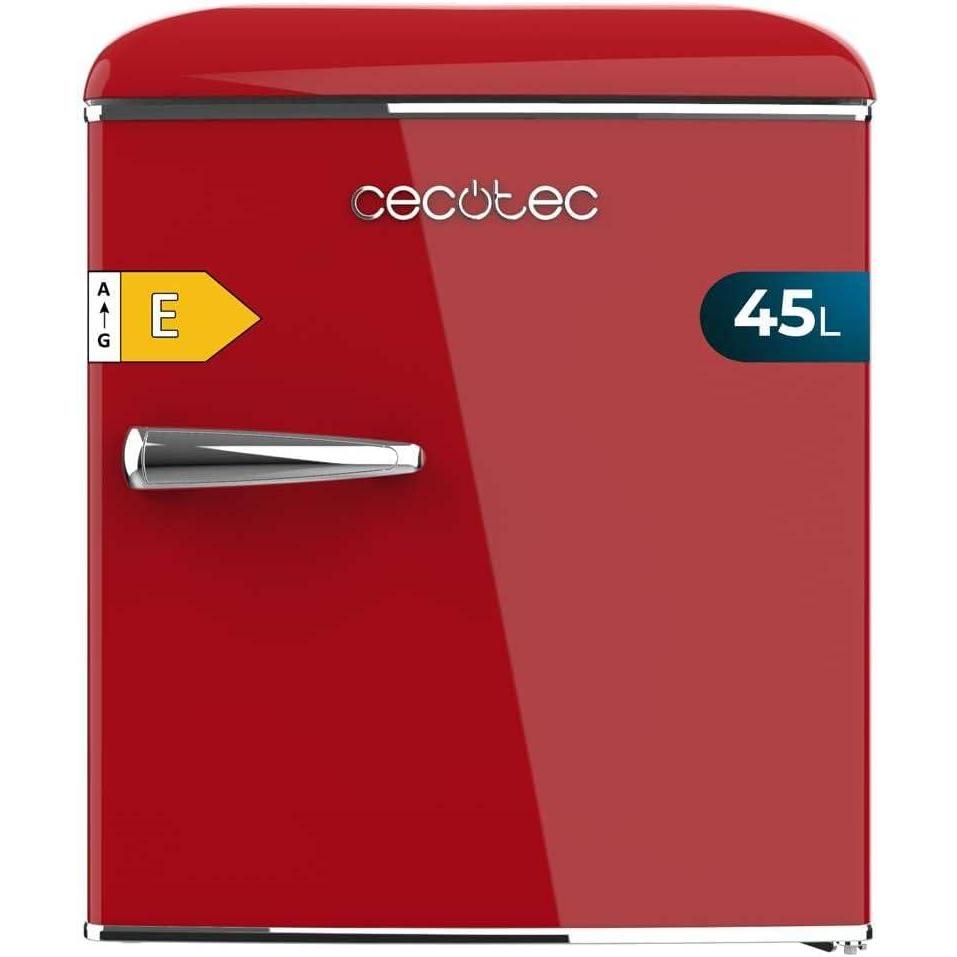image:imageCecotec Mini Frigo Rfrigrateur Rtro Bolero CoolMarket TT Origin 110 Noir E Mini Frigo Rtro avec une capacit de 110L Classe E Icebox LED intrieur Poigne Chrome Plateaux en VerreRouge
