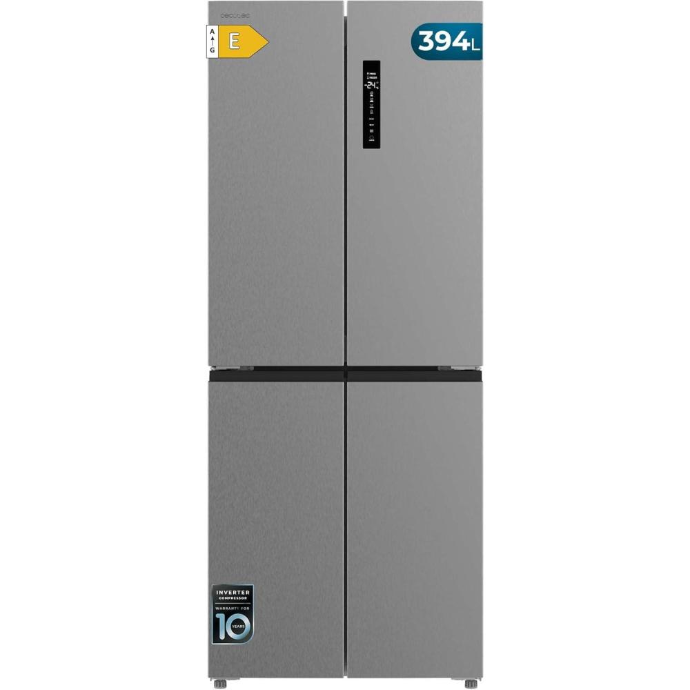 image:imageCecotec Rfrigrateur 4 Portes Total No Frost Bolero CoolMarket 4D 394 Inox E394 Litres Hauteur 170 cm et 70 cm Largeur Tiroir Temprature Variable Compresseur Inverter ATT AntibactrienInox