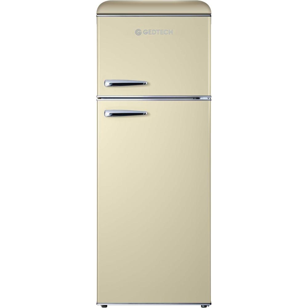 image:imageGEDTECH Refrigerateur combin vintage GCBV310CR Conglateur bas Crme Capacit 310 L Faible consoCrme