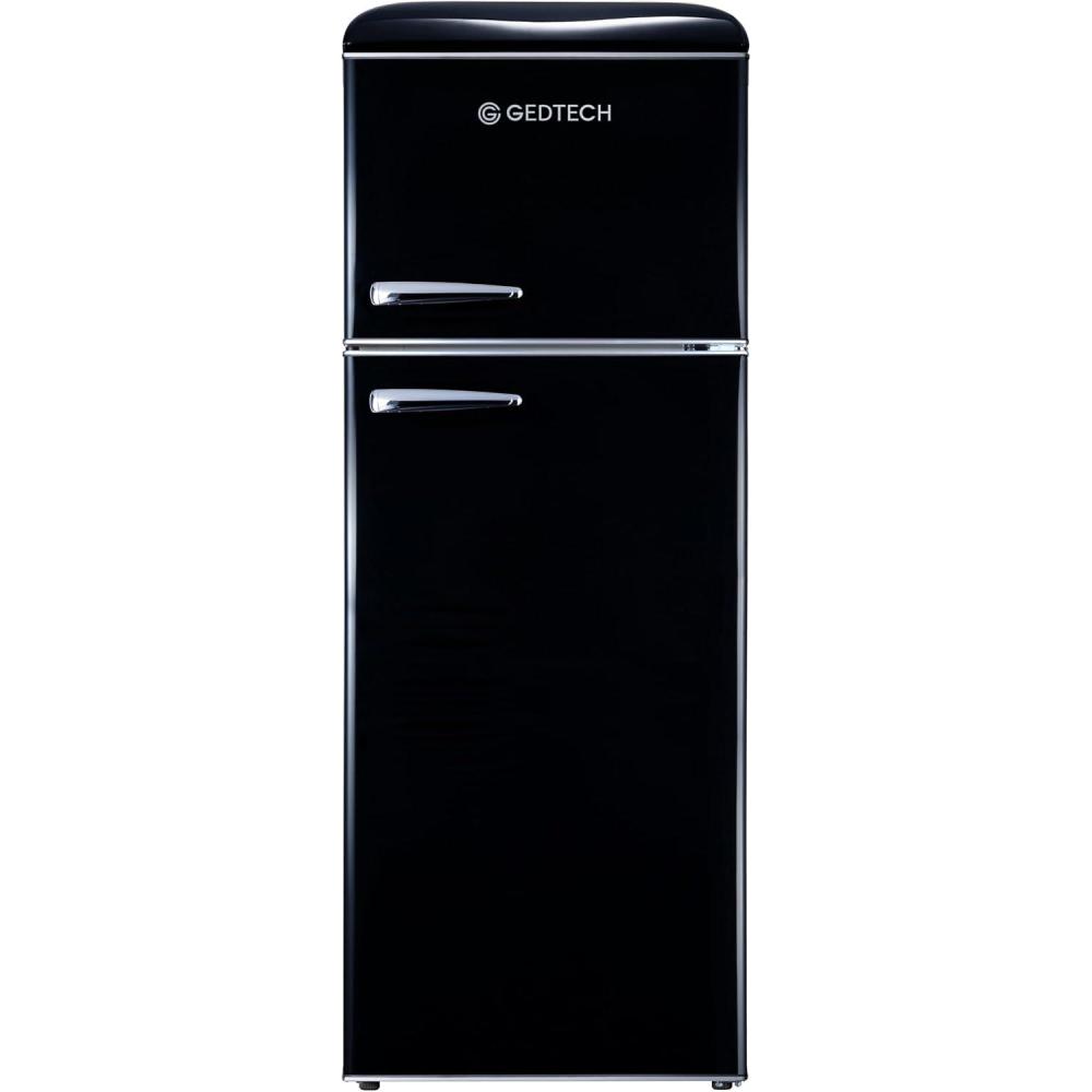 image:imageGEDTECH Refrigerateur combin vintage GCBV310CR Conglateur bas Crme Capacit 310 L Faible consoNoir