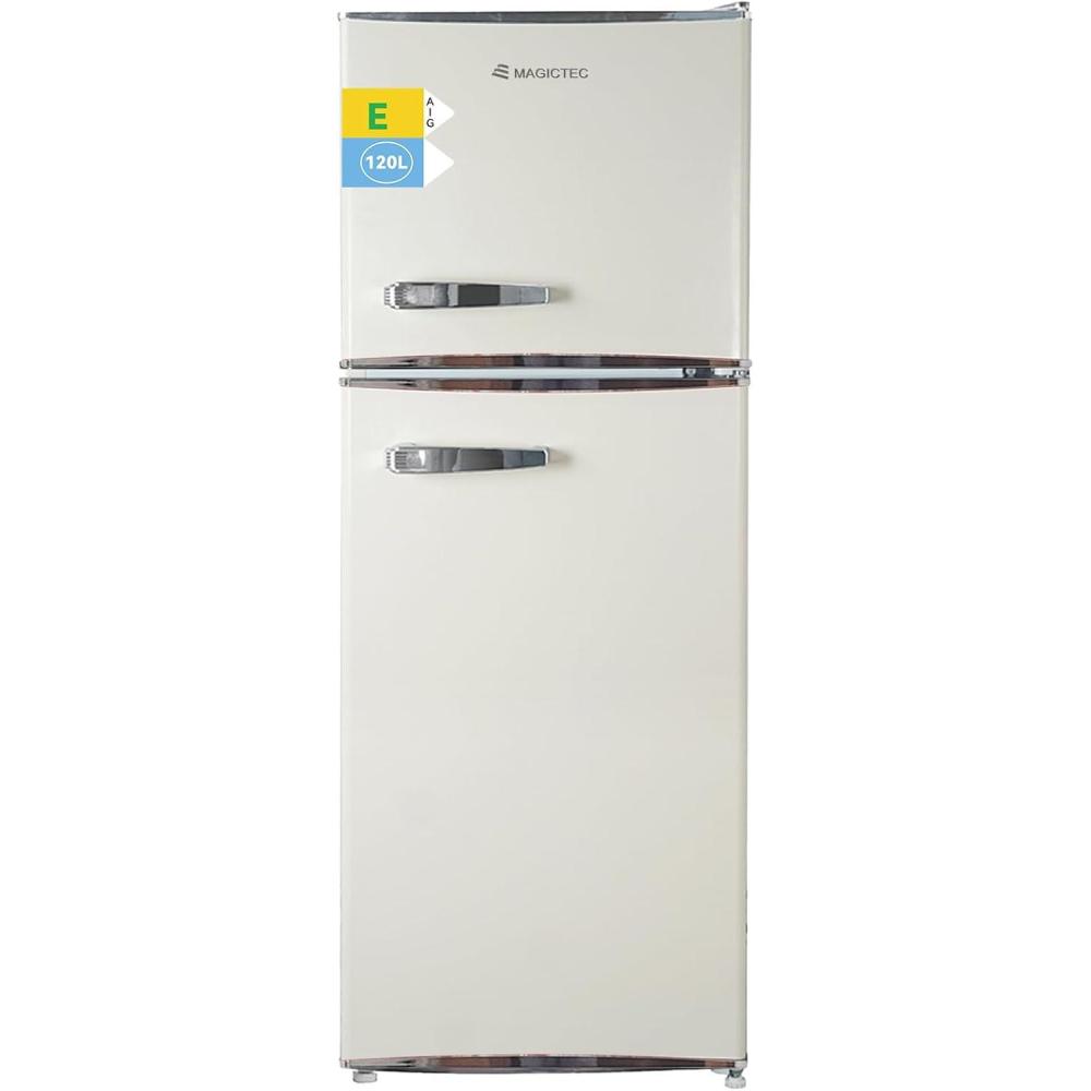 image:imagemagictec Frigo vintageRetro rfrigrateur congelateur 120 L 88 L32 L congelateur Low Frost Combinaison refrigerateur conglateur Design vintage clairage LED Vert matchaBeige