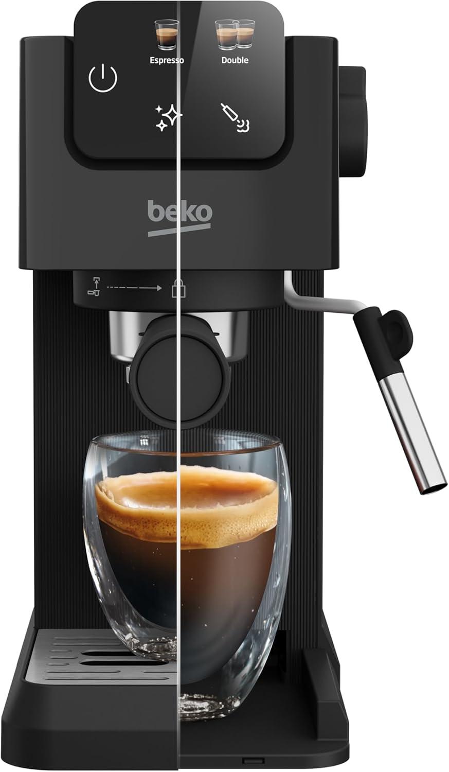 image:imageBEKO Machine Expresso manuelle avec buse vapeur Noir