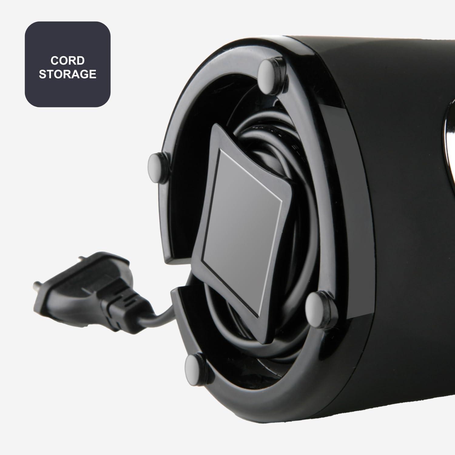 image:imageBLACKDECKER BXCG150E Moulin Caf lectrique 150 W Rservoir Grains 50 g Lames et Rservoir en Acier Inoxydable Broyage Fin Rangement de cble NoirSimple Rouge