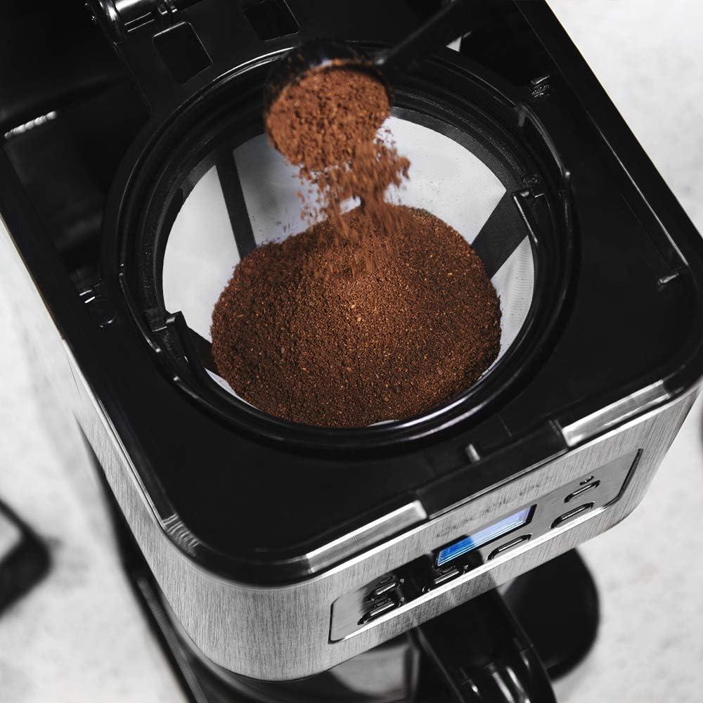 image:imageCecotec Cafetire Filtre Coffee 56 Time 800W de Puissance Programmez votre caf Inox cran LCD Bec Antigoutte Capacit 13L pour 12 Tasses Arrt Automatique Rservoir avec fentre12 Tazas Programable