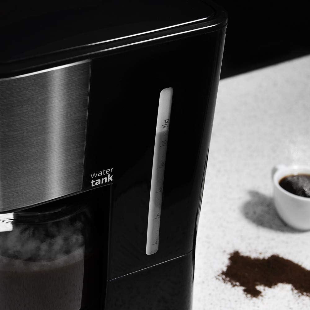 image:imageCecotec Cafetire Filtre Coffee 56 Time 800W de Puissance Programmez votre caf Inox cran LCD Bec Antigoutte Capacit 13L pour 12 Tasses Arrt Automatique Rservoir avec fentre12 Tazas Programable