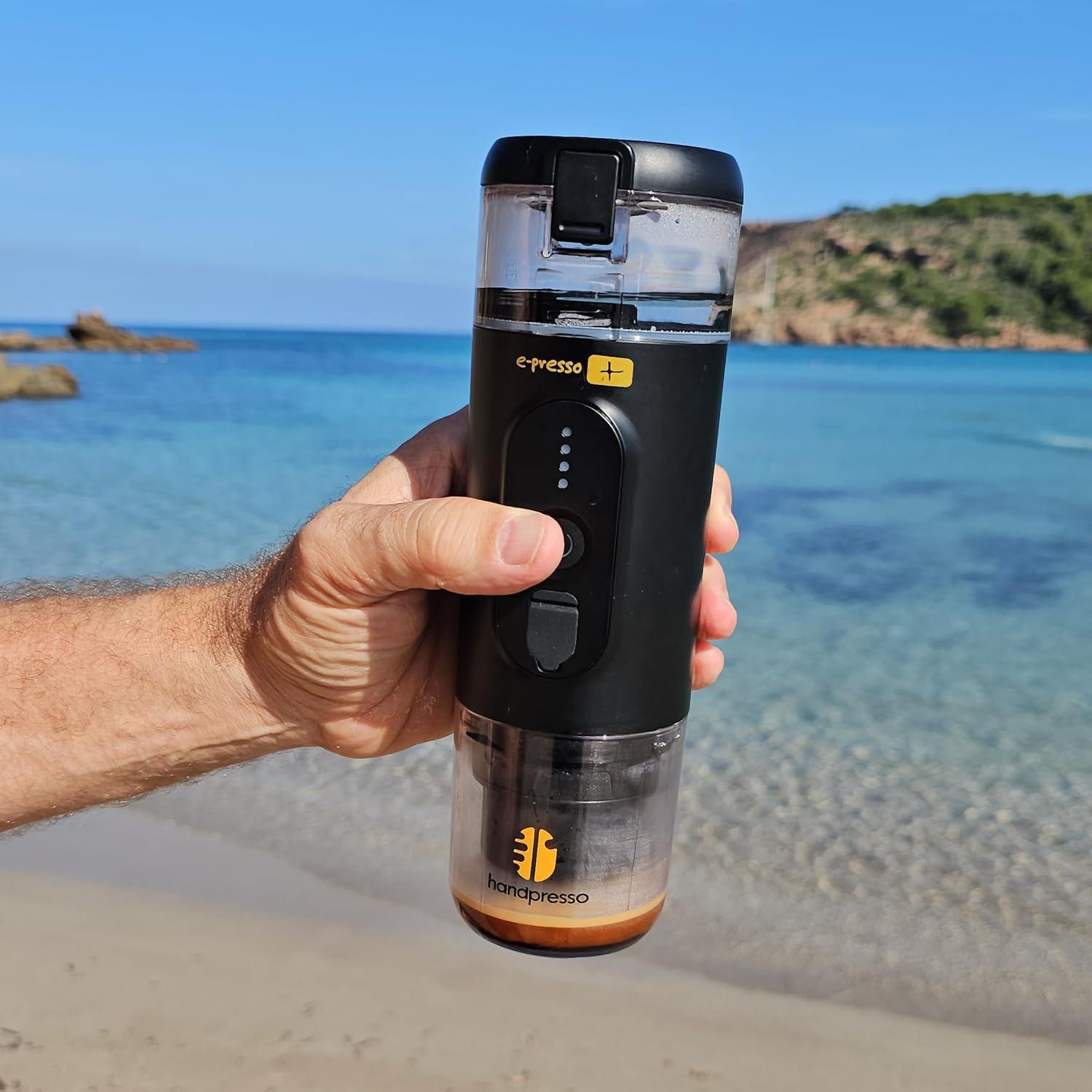image:imageHandpresso cafetire portable EPresso 21710 mini cafetiere electrique batterie haute performance amoviblerechargeable USB Cafetiere portable de voyage pour capsules expresso ou caf moulu