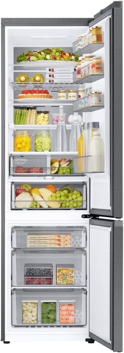 image:imageSamsung EcoFlex AI Rfrigrateur Combin WiFi SpaceMax Moteur Digital Inverter Garanti 20 Ans Total No Frost Twin Cooling Plus 387 LSilver