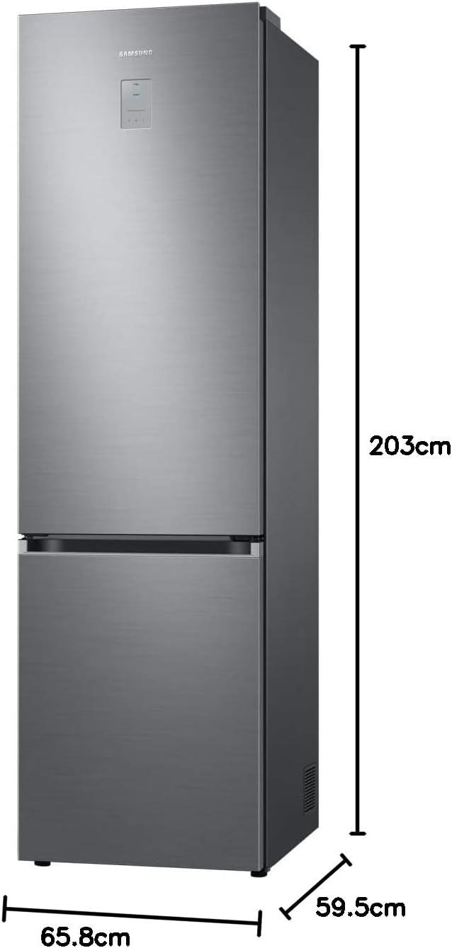 image:imageSamsung EcoFlex AI Rfrigrateur Combin WiFi SpaceMax Moteur Digital Inverter Garanti 20 Ans Total No Frost Twin Cooling Plus 387 LSilver