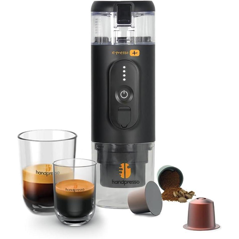 image:imageHandpresso cafetire portable EPresso 21710 mini cafetiere electrique batterie haute performance amoviblerechargeable USB Cafetiere portable de voyage pour capsules expresso ou caf moulu