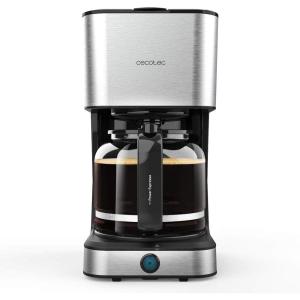Cecotec Cafetière à Filtre Coffee 56 Time, 800W de Puissance, Programmez votre café, Inox, Écran LCD, Bec Anti-goutte, Capacité 1,3L pour 12 Tasses, Arrêt Automatique, Réservoir avec fenêtre(12 Tazas | Mantiene Caliente)