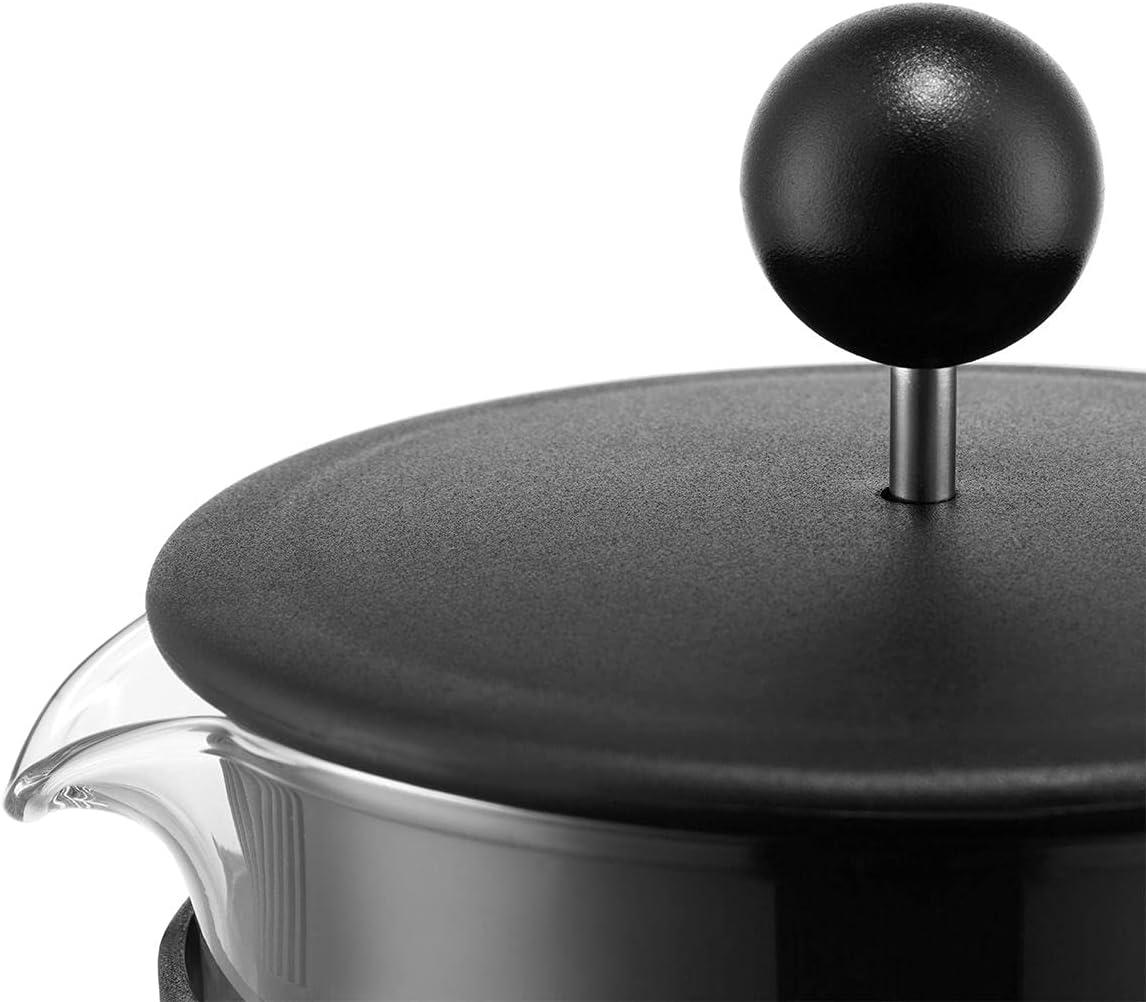image:imageBodum Kenya Cafetire Piston 1L 8 Tasses Cafetire Manuelle en Verre Borosilicate et Inox Passe au LaveVaisselle Fabrique au Portugal4 Cup