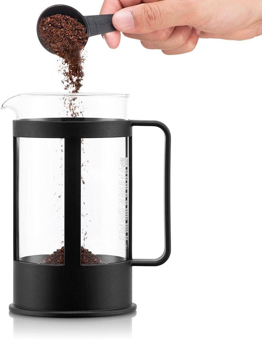 image:imageBodum Kenya Cafetire Piston 1L 8 Tasses Cafetire Manuelle en Verre Borosilicate et Inox Passe au LaveVaisselle Fabrique au Portugal8 Cup