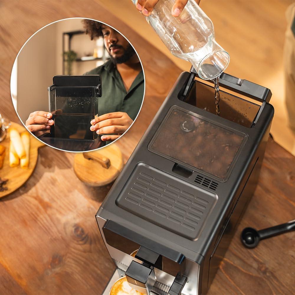 image:imageCecotec Machine Caf Expresso Superautomatique Cremmaet Latte Art 1500W 19 Bars Thermoblock 6 Boissons Rservoir de Caf 150g Moulin Conique AutoNettoyage Rservoir dEau 11L et Lait 400mlCremmaet Steam Latte Art