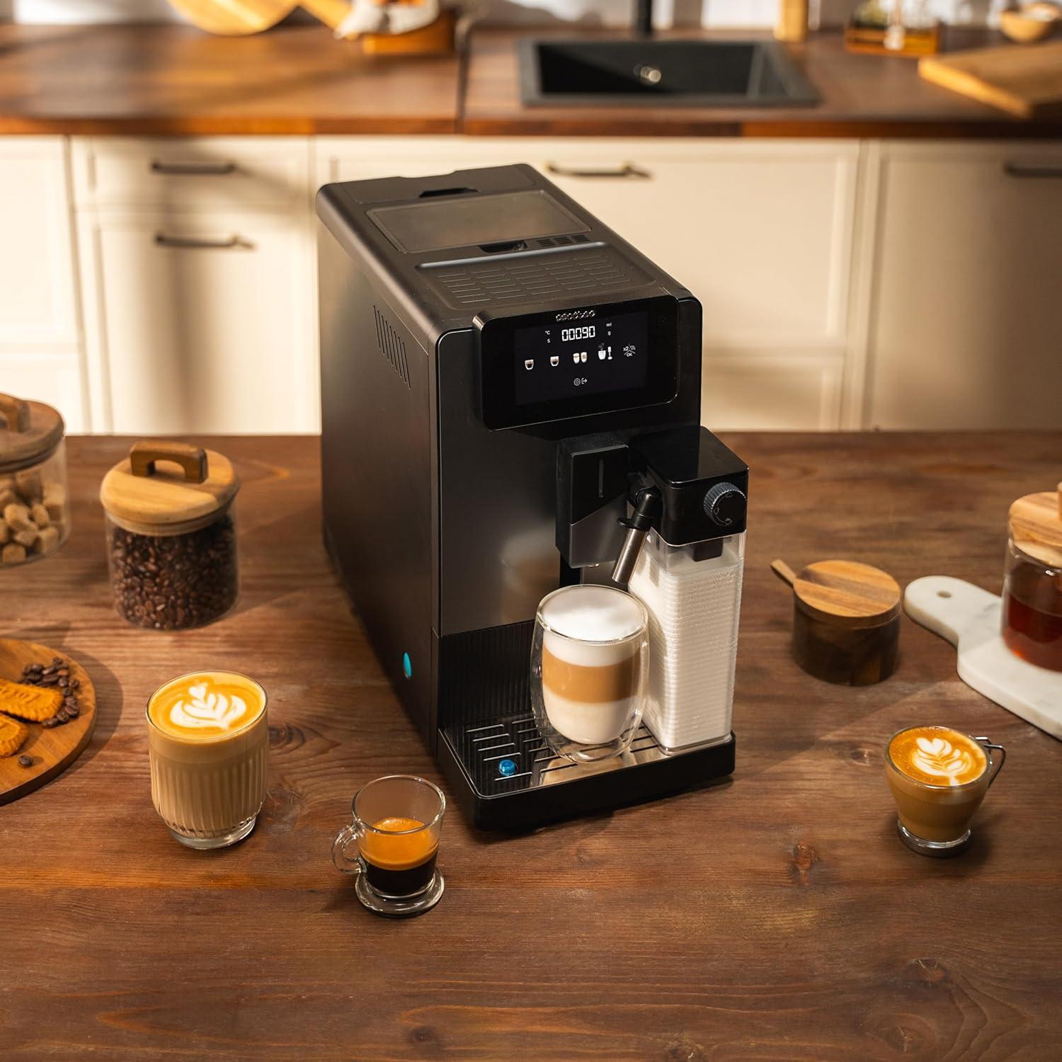 image:imageCecotec Machine Caf Expresso Superautomatique Cremmaet Latte Art 1500W 19 Bars Thermoblock 6 Boissons Rservoir de Caf 150g Moulin Conique AutoNettoyage Rservoir dEau 11L et Lait 400mlCremmaet Latte