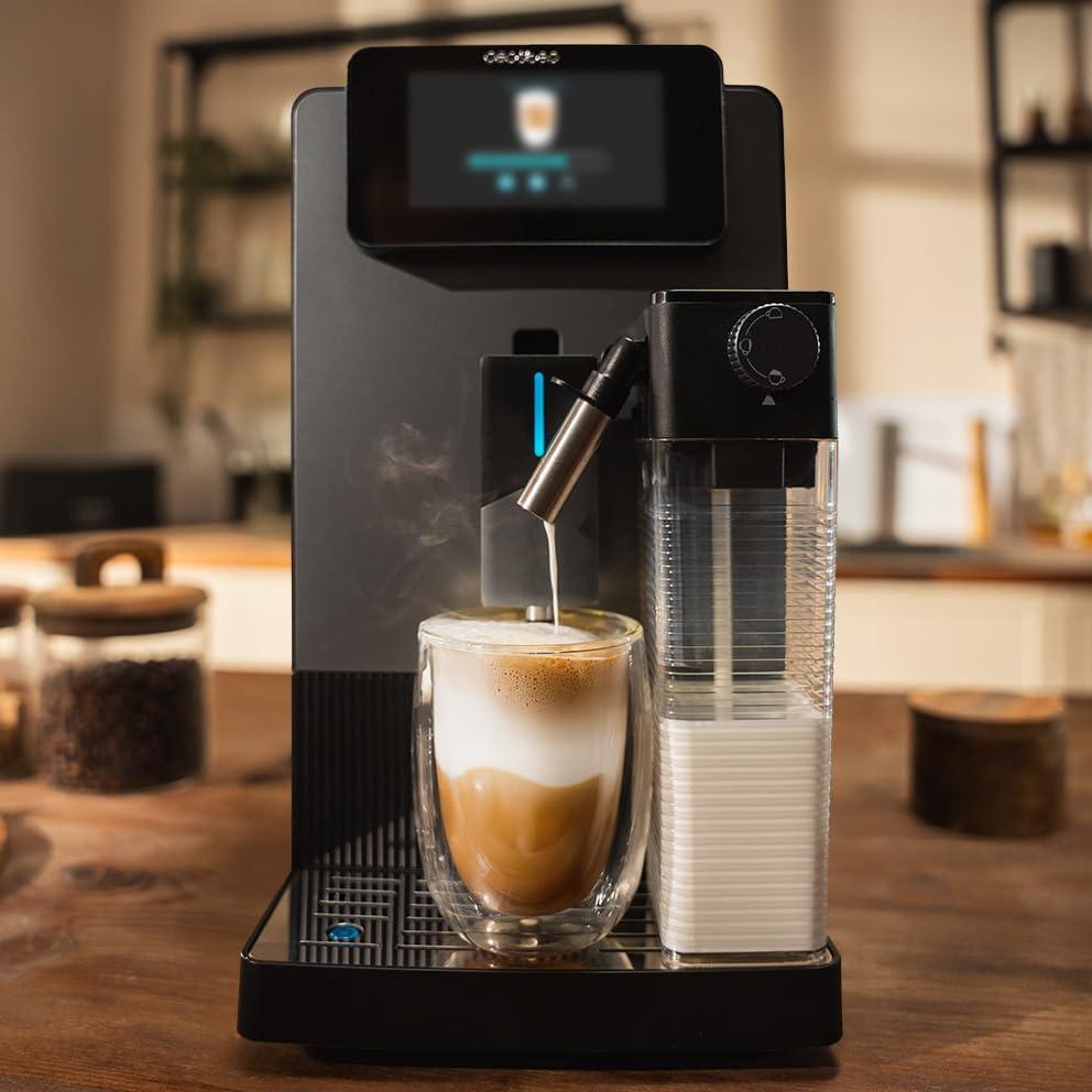 image:imageCecotec Machine Caf Expresso Superautomatique Cremmaet Latte Art 1500W 19 Bars Thermoblock 6 Boissons Rservoir de Caf 150g Moulin Conique AutoNettoyage Rservoir dEau 11L et Lait 400mlCremmaet Latte Touch