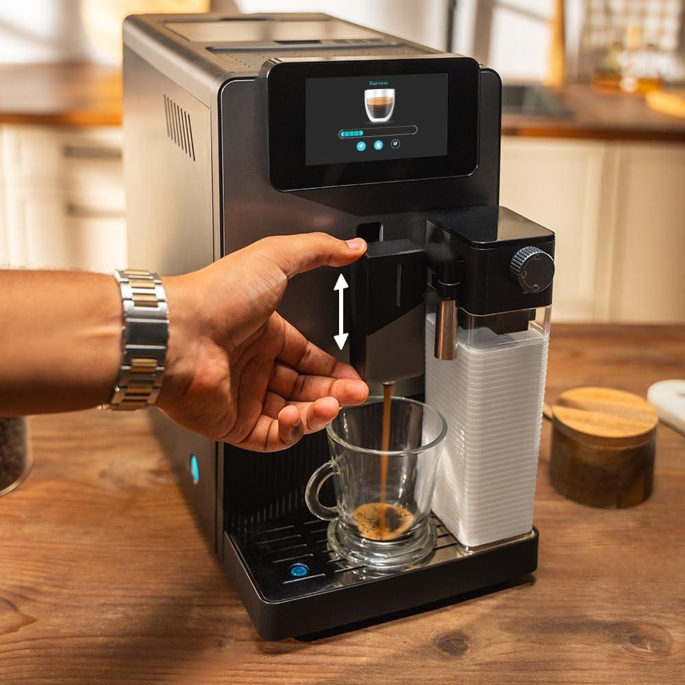 image:imageCecotec Machine Caf Expresso Superautomatique Cremmaet Latte Art 1500W 19 Bars Thermoblock 6 Boissons Rservoir de Caf 150g Moulin Conique AutoNettoyage Rservoir dEau 11L et Lait 400mlCremmaet Latte Touch